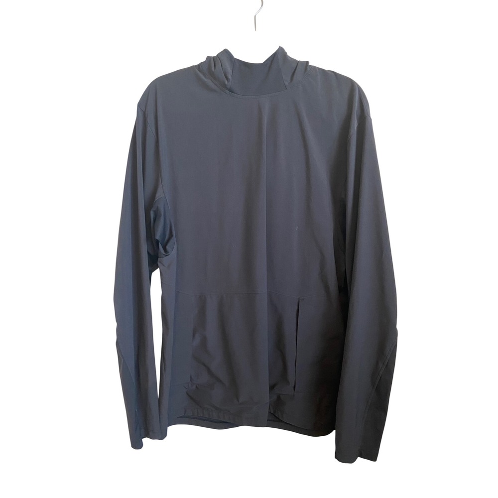 Lululemon Mens Active Performance Surge Hoodie Dark Gray XL Reflective Strip